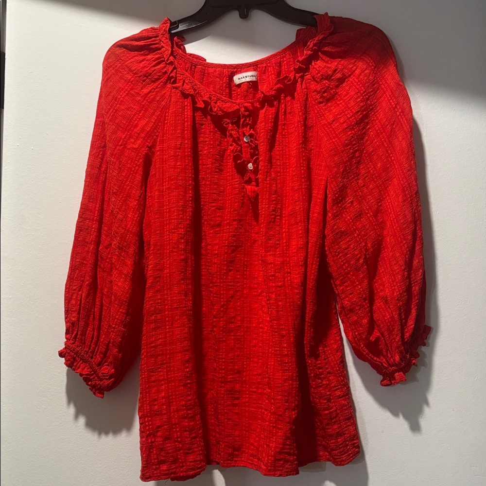 Vibrant Max Studio Women's Red Blouse
